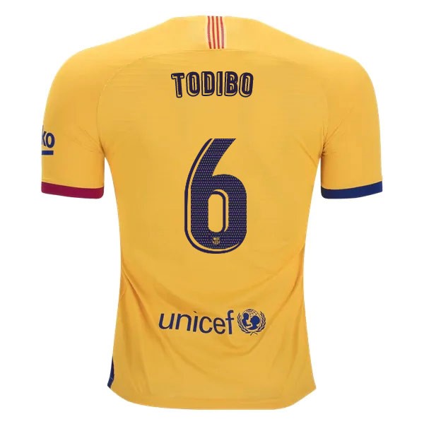 Maillot Football Barcelone NO.6 Todibo Exterieur 2019-20 Jaune